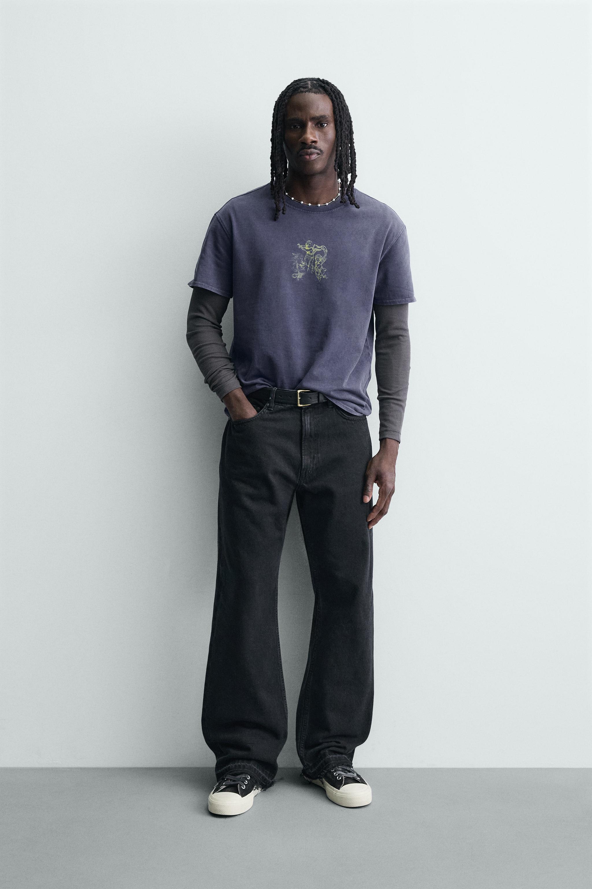 WASHED PRINT T-SHIRT